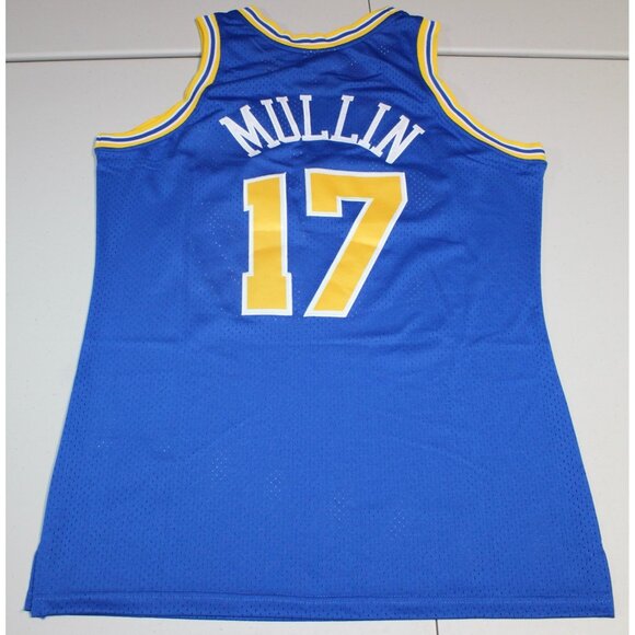 1993-94 Golden State Warriors Chris Mullin Sewn #17 Jersey Large Mitchell & Ness - Picture 2 of 2